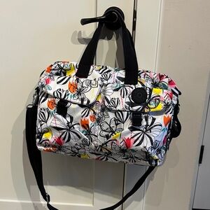 Kipling Floral Diaper Bag | Lightweight Nylon | Multi Pocket Great Storage